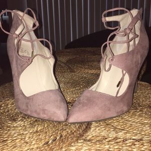 Pink Suede Pumps